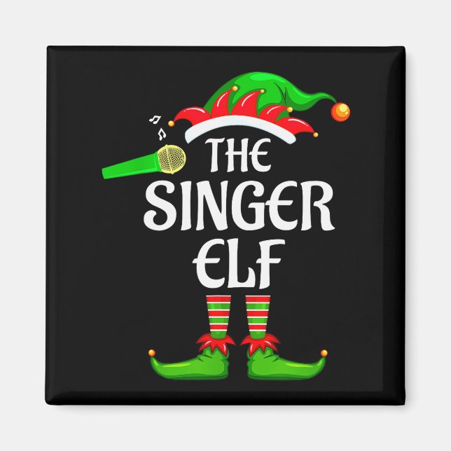 Singer Elf Matching Family Group Christmas Party P Magnet (Front)