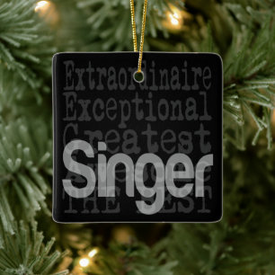 Singer Extraordinaire Ceramic Ornament