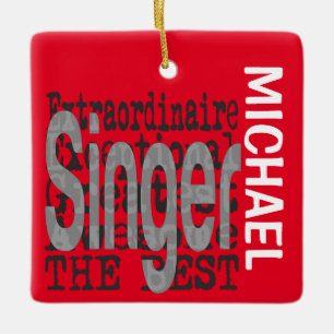 Singer Extraordinaire CUSTOM Ceramic Ornament