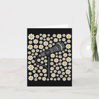 Singer Floral Flowers Singing Teacher Musician Card