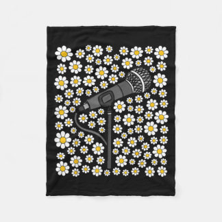 Singer Floral Flowers Singing Teacher Musician Fleece Blanket