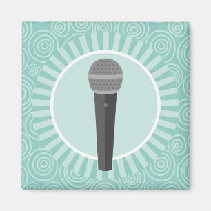 Singer Fun Turquoise Swirl Singer Magnet