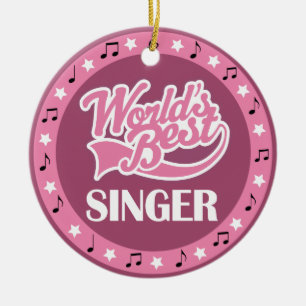 Singer Gift For Her Ceramic Ornament