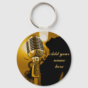Singer I Am,Gold_ Key Ring