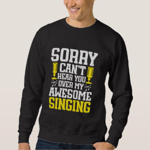 Singer Microphone Music Notes Musician Singing Voc Sweatshirt