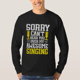 Singer Microphone Music Notes Musician Singing Voc T-Shirt