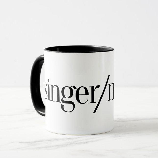 Singer/Mover Coffee Mug (Front Left)