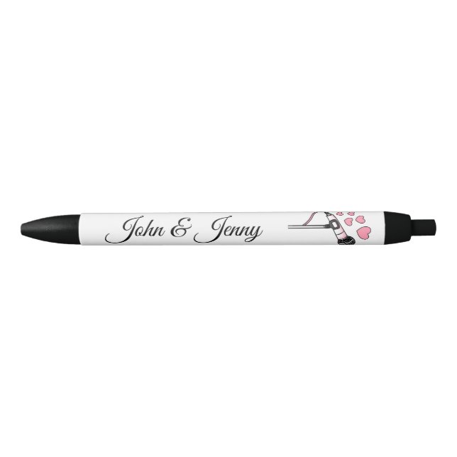 Singer Musician Custom Wedding Favour Gift Black Ink Pen (Front)