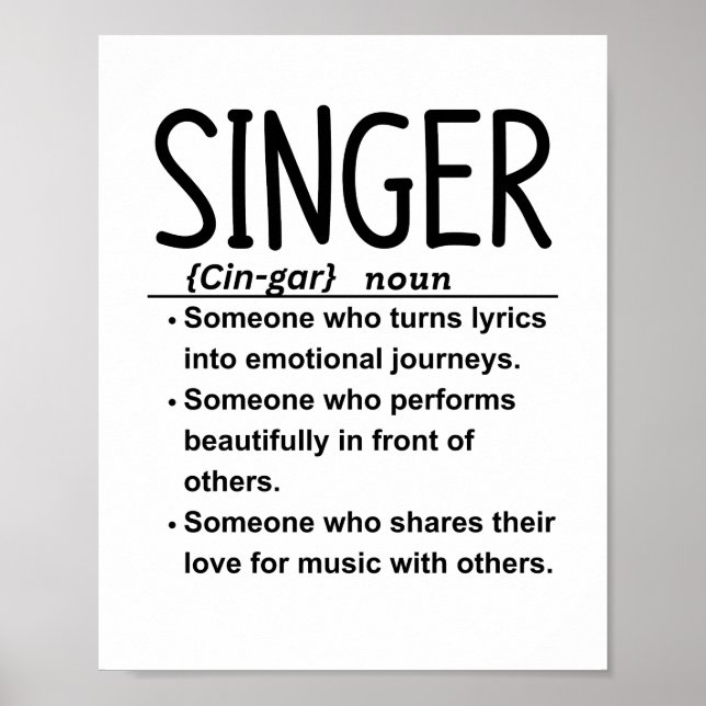 Singer Poster (Front)