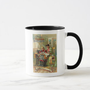 Singer Sewing Machine "The First Lesson" Victorian Mug