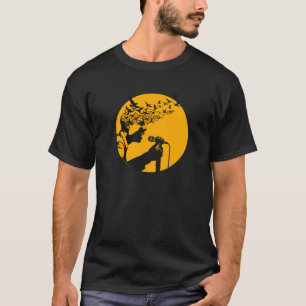Singer Silhouette with Birds T-Shirt