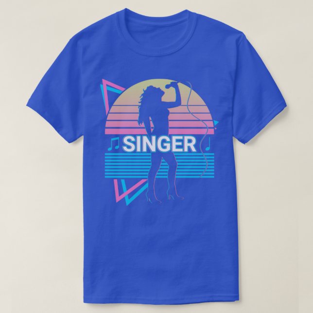 Singer Singing Retro T-Shirt (Design Front)