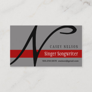 Singer Songwriter Business Card