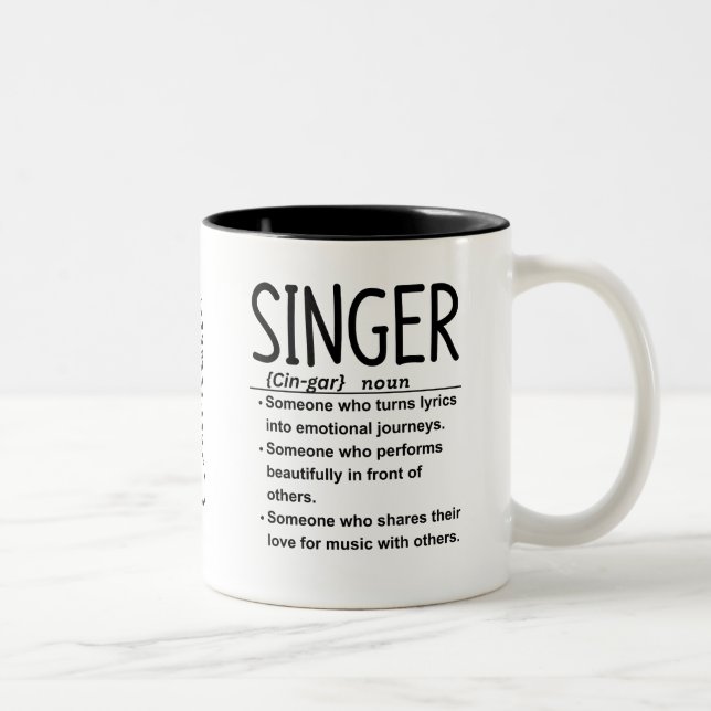 Singer Two-Tone Coffee Mug (Right)