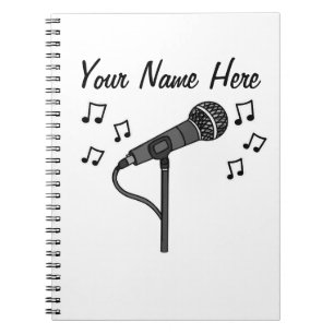 Singer Vocalist Choir Music Teacher Custom Notebook