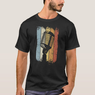 Singer Vocalist Musician Retro Microphone Singing T-Shirt