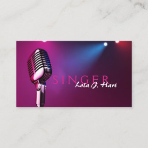Singer, Vocalist, Solo, Performance Entertainment Business Card
