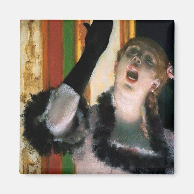 Singer with a Glove, Edgar Degas Magnet (Front)