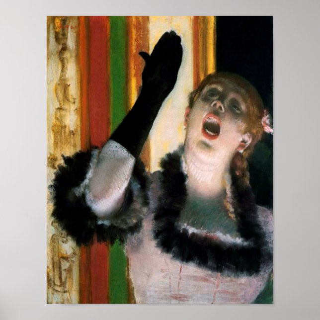 Singer with a Glove, Edgar Degas Poster (Front)