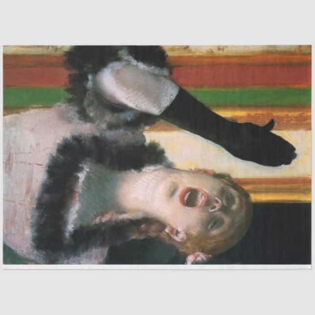 Singer with a Glove, Edgar Degas Tissue Paper (Front)