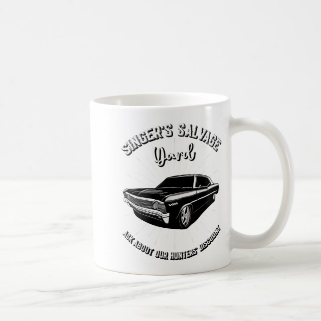 Singers Salvage Yard Hunters Funny Spn  Coffee Mug (Right)