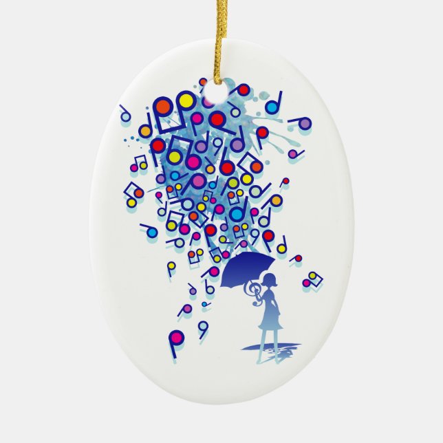 Singin' in the Rain Ceramic Ornament (Front)