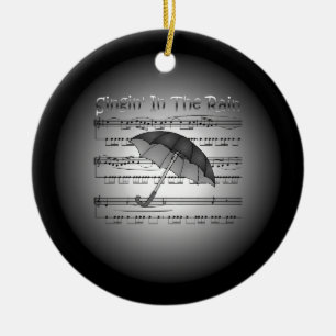 Singin’ In The Rain ~ Umbrella ~ Sheet Music Ceramic Ornament