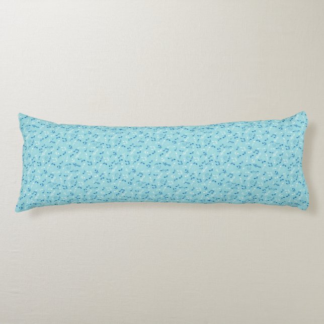 Singin the Blues Musical Pattern Body Cushion (Front)