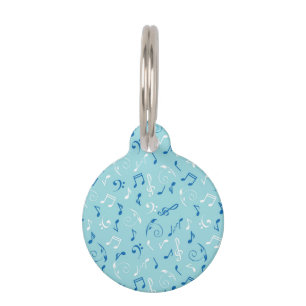 Singin the Blues Musical Pattern Pet Tag