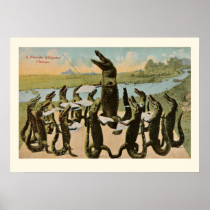 Singing Alligators Print
