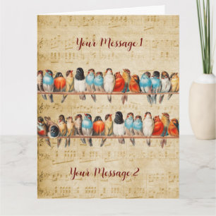 Singing and Chirping (personalised)   Card