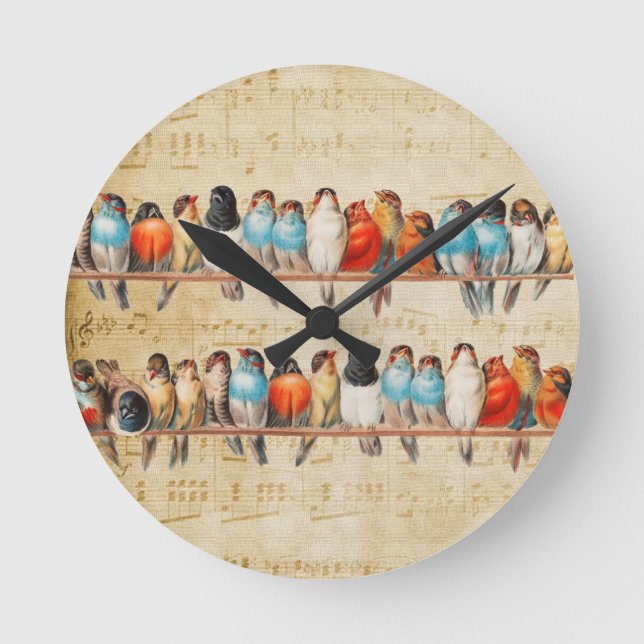Singing and Chirping        Round Clock (Front)