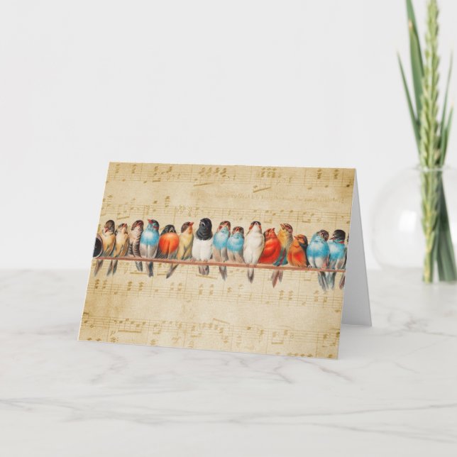 Singing and Chirping      Thank You Card (Front)