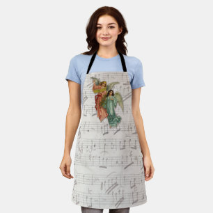 Singing Angels - Victorian Music Sheet Religious Apron