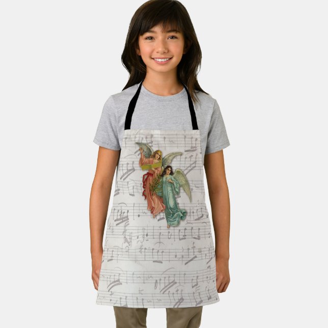 Singing Angels - Victorian Music Sheet Religious Apron (Insitu)
