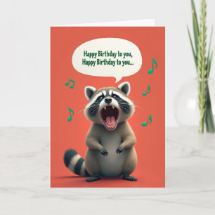 Singing Animal Birthday Card