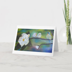 Singing at the Magnolia- Blanck Greeting Card