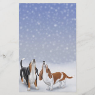 Singing Basset Hounds Stationery