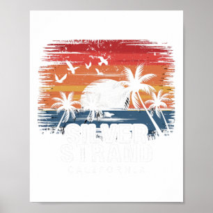 Singing Beach Machusetts Surfboard Surfing Vintage Poster