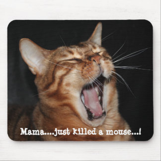 Singing Bengal Cat Queen Song Parody Meme Mouse Pad