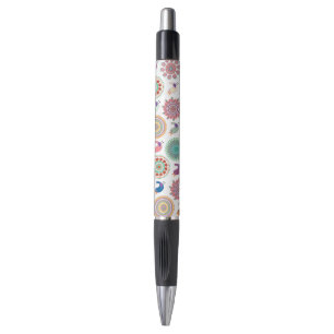 Singing Bird and Mandala Folk Art Pattern