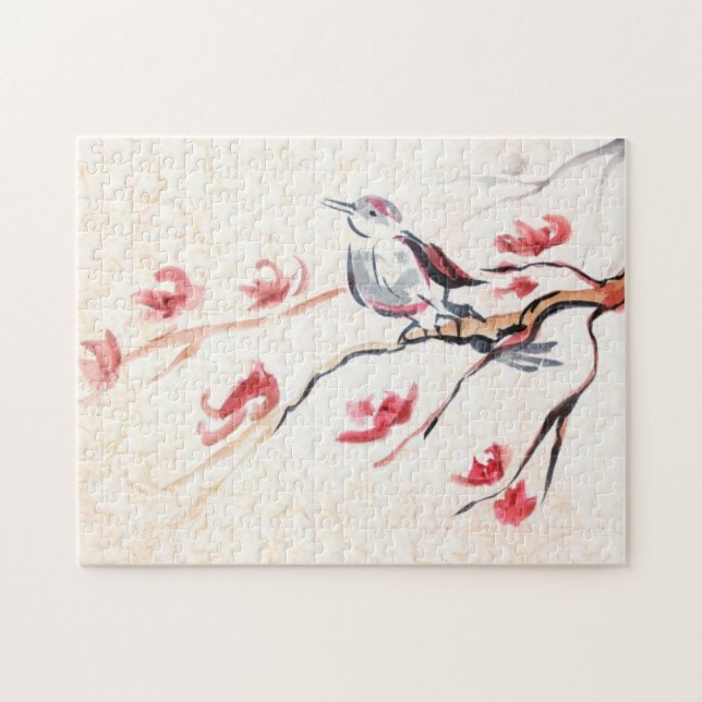 Singing Bird Background Jigsaw Puzzle (Horizontal)