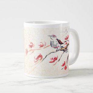 Singing Bird Background Large Coffee Mug