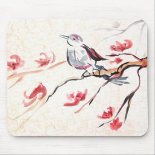 Singing Bird Background Mouse Pad