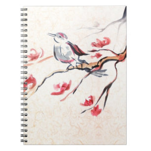 Singing Bird Background Notebook
