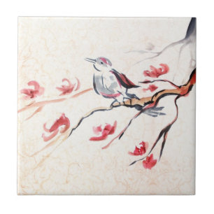 Singing Bird Background Tile