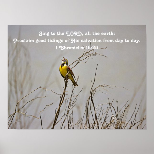 Singing Bird Bible Scripture Poster (Front)
