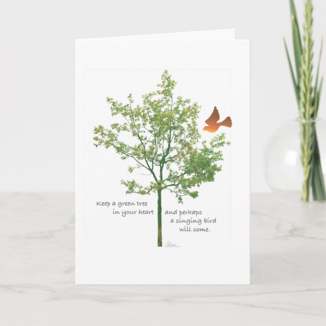 Singing Bird greeting card (Front)