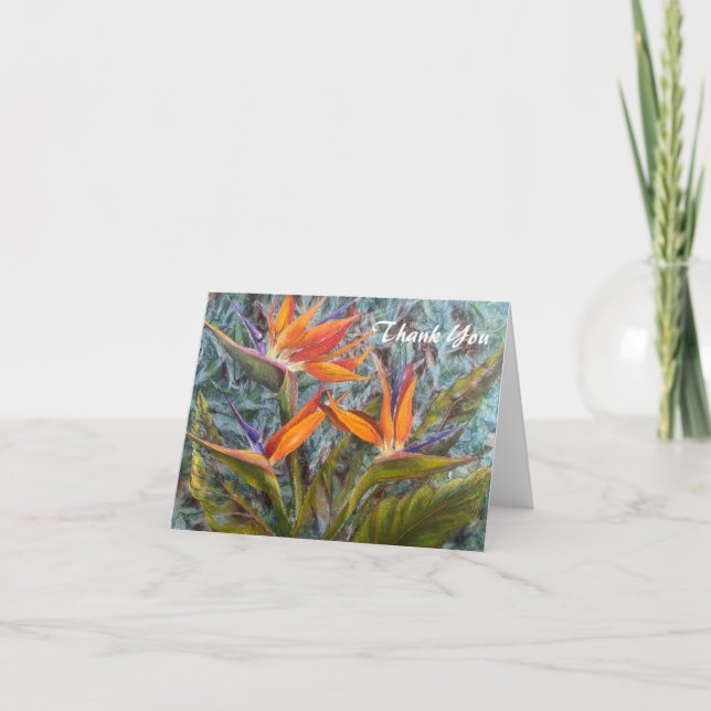 "Singing Bird of Paradise" Thank You Card (Front)