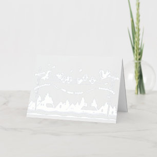 Singing Birds Christmas Foil Greeting Card